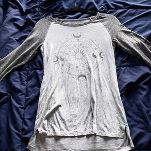 Mid length sleeve zodiac chart tee